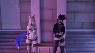 Cute girl Ahri has sex with two guys at the casting in this hot xxx video
