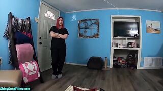 My stepmom used medicine to calm her sexy, shiny cock cravings