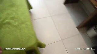 A girl is having fun with a guy in the mouth at the resort