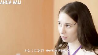 A cute girl caught her first experience with stepdad on camera
