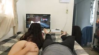 I fucked a sexy gamer girl with big tits, she’s a total nympho