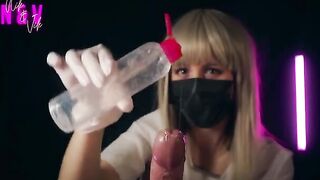 A crazy nurse in a latex suit will bring you to a powerful orgasm