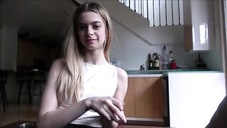 The 18-year-old stepdaughter, Tiny, practices intimacy with her stepdad in a taboo scenario