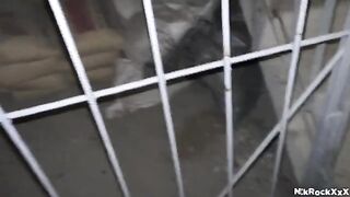 A stalker surprised the girl with a wet pussy