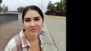 Girl let me cum in her pussy during park pickup action