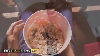 Naughty babe Tina Fire gets her pussy smashed by Jordi El Nino in a popcorn machine