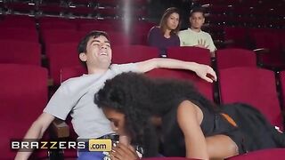 Naughty babe Tina Fire gets her pussy smashed by Jordi El Nino in a popcorn machine