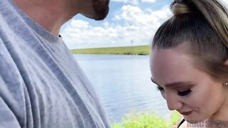 Hot blonde PAWG AJ Applegate enjoys getting fucked outdoors on a summer day