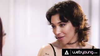 Passionate college sex session with Brooklyn Gray and girlfriend