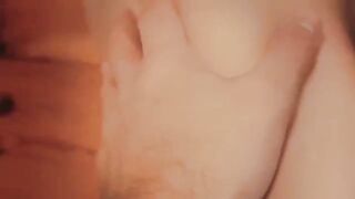 My chubby wife with big tits fucks me and jumps on my cock