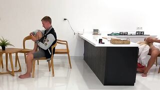 The girl cheated on her boyfriend, getting fucked by another guy