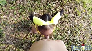 A girl in a gentle mood has sex with her boyfriend, inspired by Japanese culture