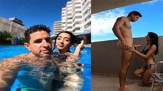 Argentina babe gets fucked hard after being caught in the pool