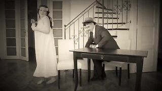 Naughty dancer gets fucked hard by a stepdad in this retro vid