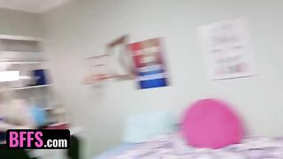 Two roommates are sharing girls with their girlfriends in a steamy college encounter