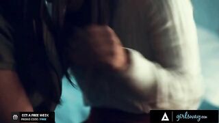 The nun is not as devout as she should be. She has passionate lesbian sex
