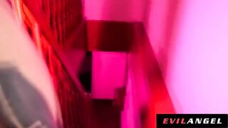 Busty Euro babe gets her holes filled in intense DAP action