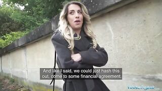 Hot French teacher offers a lesson in intimacy for cash, part of Public Agent’s steamy escapades