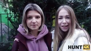 First time shared girlfriend with a stranger for money, a wild Hunt4K twist