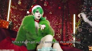 Hot Christmas creampie with Grinch costume sex