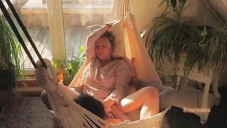 Babe has a passionate sex with her husband on a sunny day