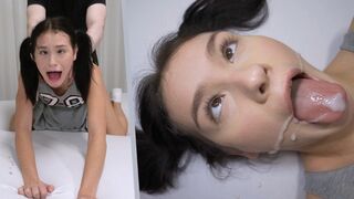 Skinny teen Matty Mila Perez gets fucked hard by her ruthless landlord in a rough session