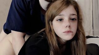 A cute girl has slow sex with her roommate in a steamy scene