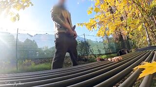 A guy exposed himself to a MILF in the park, and she couldn’t resist