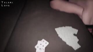 A man fucked the holes of a luxurious girl after playing cards