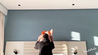 The guy made a surprise for his girlfriend, licking her pussy and cumming in it