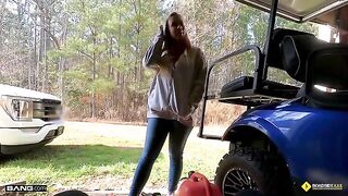 Pervert mechanic fucked busty blonde babe Bailey Brooke on the job