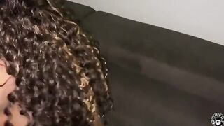 Ebony milf Mone Divine strips down and rubs her pussy on Lil D’s cock