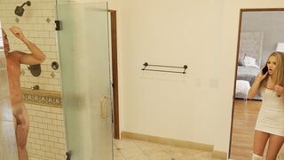 Athena sneaks into the shower with her stepfather in a daring move