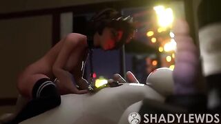 Aunt Cass gets her pussy stuffed with Baymax's cock in this animated scene