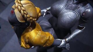 Futanari Atomic Hearth Ballerinas get their holes filled with robot cock