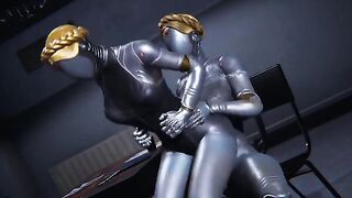 Futanari Atomic Hearth Ballerinas get their holes filled with robot cock