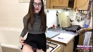 A tutor lifted the mood of a student with a hard fuck. Plot and conversations