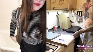 A tutor lifted the mood of a student with a hard fuck. Plot and conversations