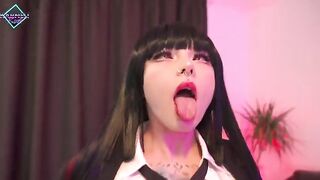 Karneli Bandi stuffed Yumeko Jabami’s holes with cum and dildo