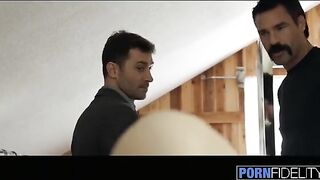 Babe Lily Love takes two cocks with great pleasure