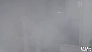 Hot fire fighters fucked busty slut Monika Fox in an orgy