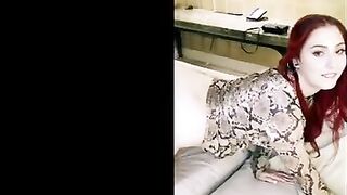 Redhead hottie Arietta gets her dream come true with a huge black cock