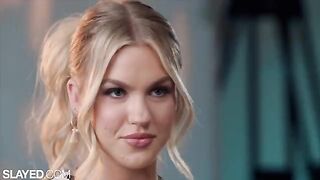 Two blonde beauties, Blake and Jazlyn, enjoy a passionate lesbian encounter
