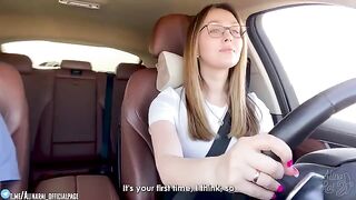The stepson fucked the hot stepmom after driving lessons