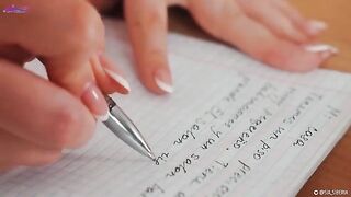 Squirt while learning Spanish with the hot solo girl