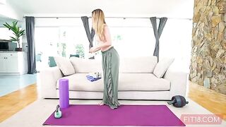 Flexible petite teen Molly Little gets creampied in POV by Fit18