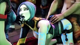 Maya takes a fuck break with a robot arm in Borderlands SFM