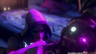 Maya takes a fuck break with a robot arm in Borderlands SFM