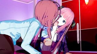 Miku and Nino Nakano are about to experience a wild threesome hentai adventure