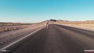 A hot brunette, Freya Parker, gets fucked after skating with her bubble butt